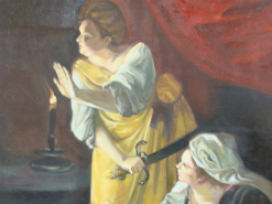 ציור שמן על בד יהודית והולופרנס של Gentileschi
